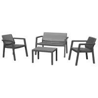 Набор мебели для террасы Keter Emily Patio Пластик/ Пластик/ Пластик/ Графитовый