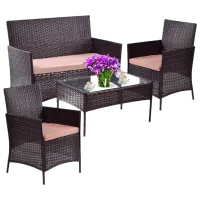 Набор мебели для террасы Jumi OM-885943 Пластик/ Пластик/ Пластик/ Коричневый