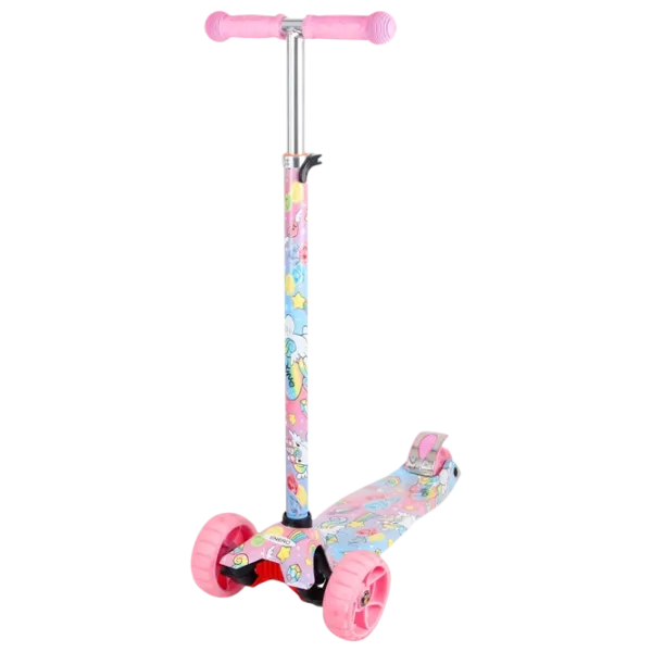 Детский трёхколёсный самокат Enero Maxi (384-004) 50 кг/ Розовый photo 1