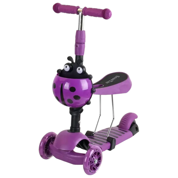 Детский трёхколёсный самокат Enero Balance 3 in 1 (1001680-002) 50 кг/ Фиолетовый photo 1