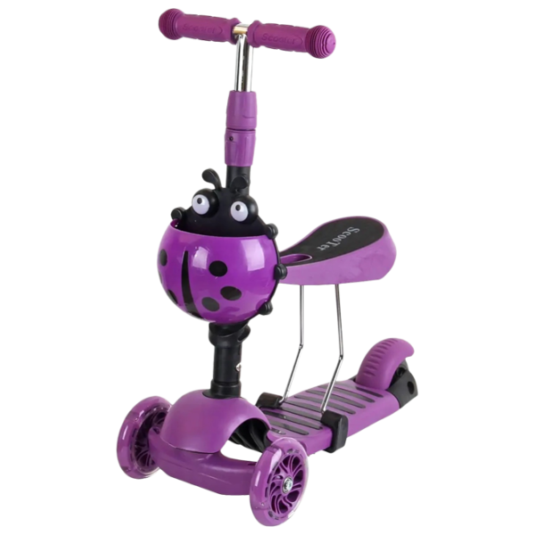 Детский трёхколёсный самокат Enero Balance 3 in 1 (1001680-002) 50 кг/ Фиолетовый photo 1