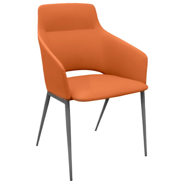 Fotoliu de birou DecoPrim U322 Piele artificială/ Orange photo 1 Fotoliu de birou DecoPrim U322 Piele artificială/ Orange photo 1