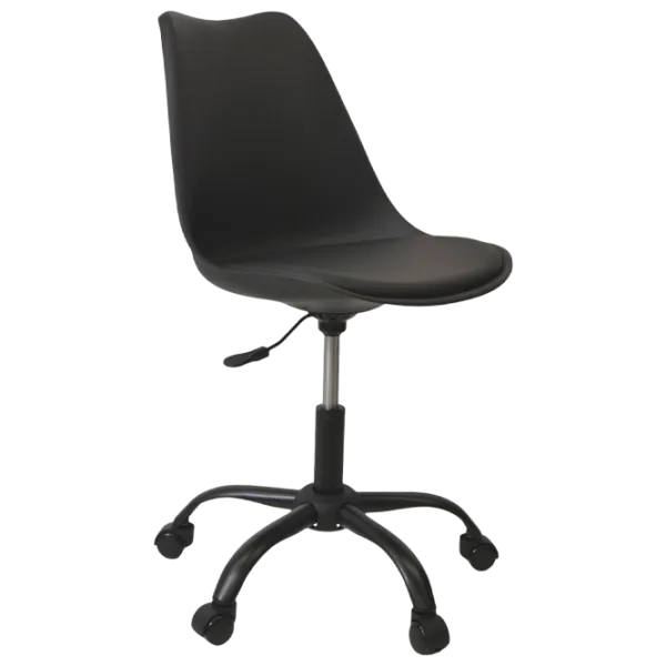 Fotoliu de birou DecoPrim F-2002 Piele artificială/ Black photo 1 Fotoliu de birou DecoPrim F-2002 Piele artificială/ Black photo 1