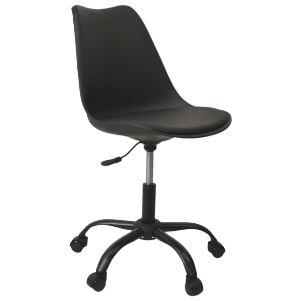 Fotoliu de birou DecoPrim F-2002 Piele artificială/ Black photo 1 Fotoliu de birou DecoPrim F-2002 Piele artificială/ Black photo 1