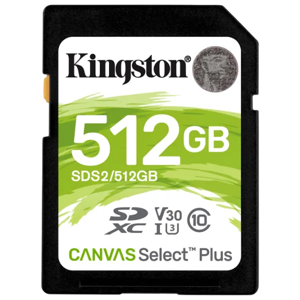 Memory Card Kingston Canvas Select Plus U3 SDS2 512 GB SD/ UHS-I (U3) photo 1