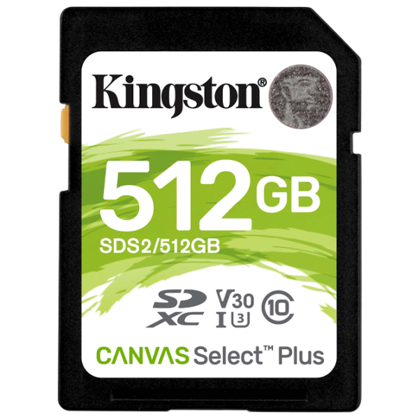 Memory Card Kingston Canvas Select Plus U3 SDS2 512 GB SD/ UHS-I (U3) photo 1