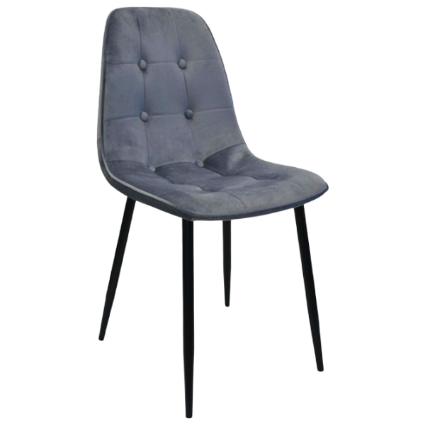 Scaun de bucătărie DecoPrim M-01-3 HLR-23 Catifea/ Gray photo 1 Scaun de bucătărie DecoPrim M-01-3 HLR-23 Catifea/ Gray photo 1