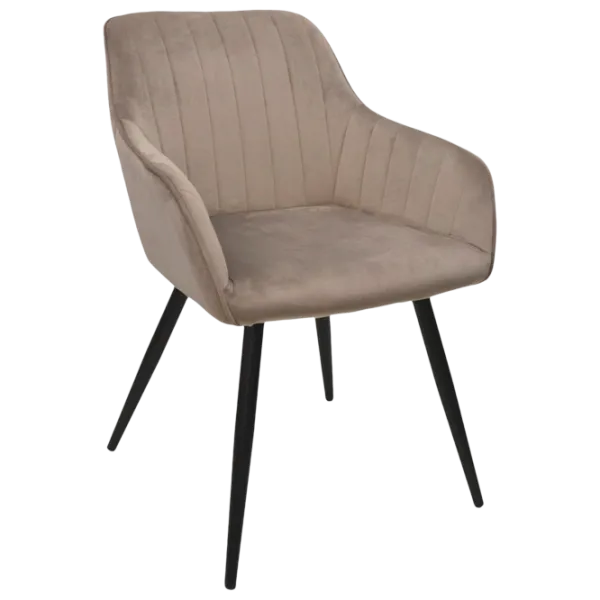 Scaun de bucătărie DecoPrim Iris Catifea/ Beige Black photo 1 Scaun de bucătărie DecoPrim Iris Catifea/ Beige Black photo 1