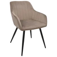 Scaun de bucătărie DecoPrim Iris Catifea/ Beige Black