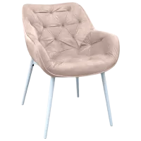 Scaun de bucătărie DecoPrim Lotus Catifea/ Cappucino White