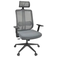Офисное кресло DecoPrim Hermes Ткань, акриловая сетка/ Серый