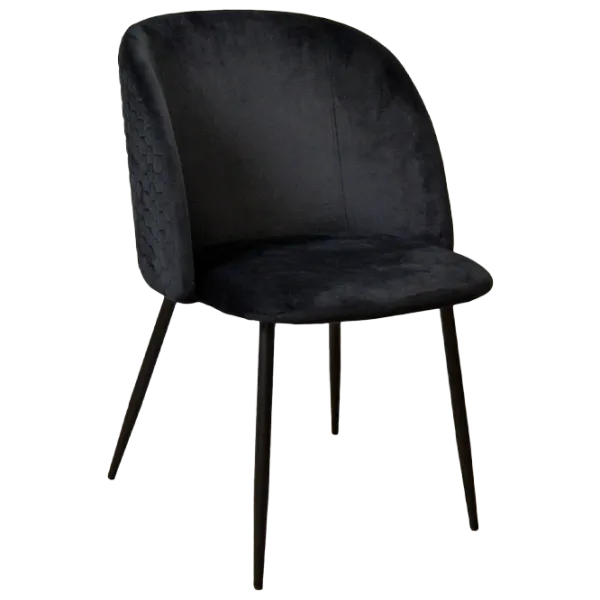 Scaun de bucătărie DecoPrim Spectre Catifea/ Black Black photo 1 Scaun de bucătărie DecoPrim Spectre Catifea/ Black Black photo 1