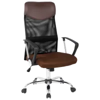 Fotoliu de birou Halmar Vire Plasă acrilică, piele artificială/ Brown