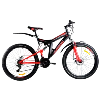 Велосипед Azimut Power 26" 19" Сталь/ Черный Красный