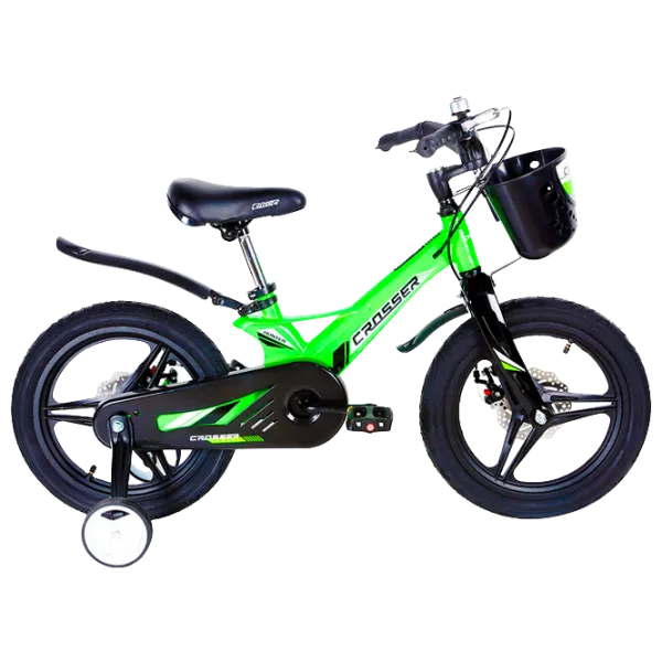 Bicicletă Crosser Hunter 16" Aliaj de magneziu/ Green Black photo 1 Bicicletă Crosser Hunter 16" Aliaj de magneziu/ Green Black photo 1