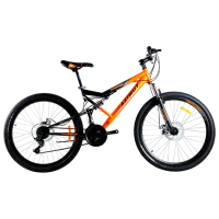 Велосипед Azimut Scorpion 26" 19" Сталь/ Черный Оранжевый
