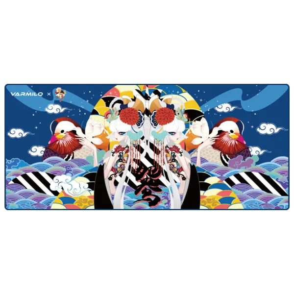 Covoraș pentru mouse Varmilo Lovebirds Blue Desk Mat XL Blue Multicolor photo 1