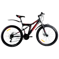 Bicicletă Azimut Blackmount 26" 19" Oțel/ Black Red