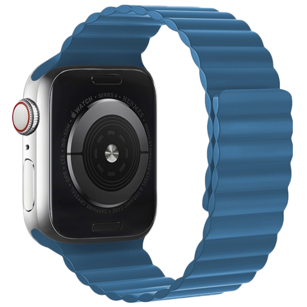 Ремешок Apple Watch WA07 Flexible series magnetic strap Силикон/
42, 44, 45, 49 мм / Синий Midnight photo 1 Ремешок Apple Watch WA07 Flexible series magnetic strap Силикон/
42, 44, 45, 49 мм / Синий Midnight photo 1