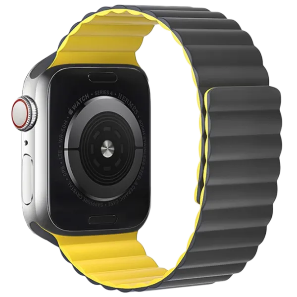 Ремешок Apple Watch WA07 Flexible series magnetic strap Силикон/
42, 44, 45, 49 мм / Серый Желтый photo 1