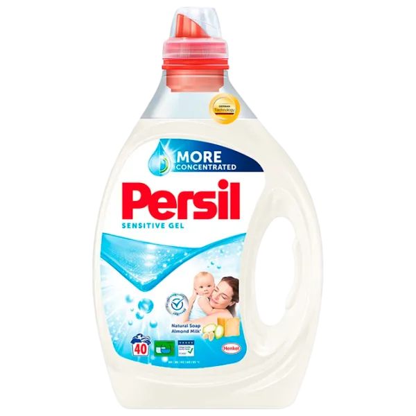 Моющее средство Persil GEL Sensitive 2 кг 2л Количество стирок: 40 photo 1 Моющее средство Persil GEL Sensitive 2 кг 2л Количество стирок: 40 photo 1