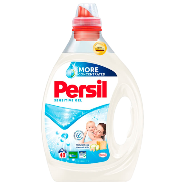 Моющее средство Persil GEL Sensitive 2 кг 2л Количество стирок: 40 photo 1 Моющее средство Persil GEL Sensitive 2 кг 2л Количество стирок: 40 photo 1