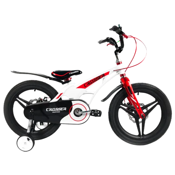 Bicicletă Crosser Space 16" Aliaj de magneziu/ White Red photo 1
