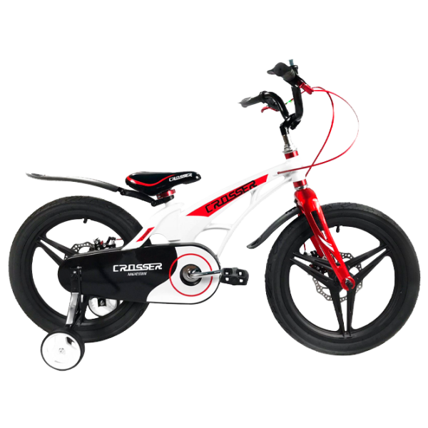 Bicicletă Crosser Space 16" Aliaj de magneziu/ White Red photo 1