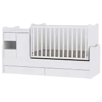Pat pentru copii Lorelli BED MINI MAX NEW (10150500024А) 0 luni - 6 ani/ White
