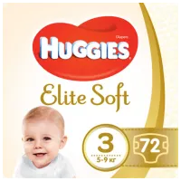 Подгузники для детей Huggies Elite Soft Mega 3 3 5 - 9 кг/ 72 шт.