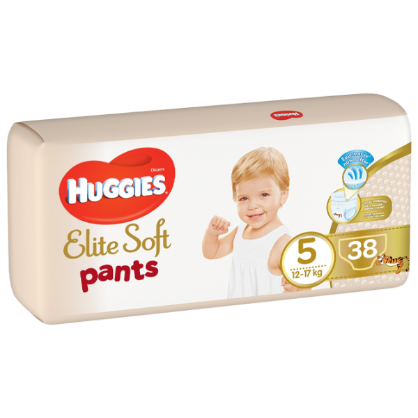 Scutece pentru copii Huggies Elite Soft Pants Mega 5 5 12 - 17 kg/ 38 buc. photo 1