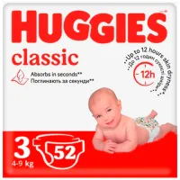 Подгузники для детей Huggies Classic Jumbo 3 3 4 - 9 кг / 52 шт.