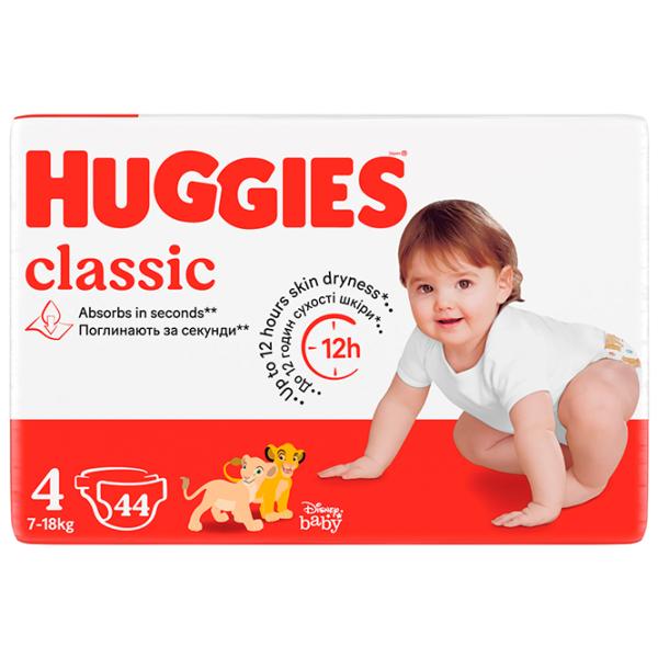 Подгузники для детей Huggies Classic Jumbo 4 4 7 - 18 кг / 44 шт. photo 1
