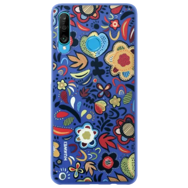 Husă pentru smartphone Huawei P30 Lite Huawei/ Back/ TPU/ Floral Blue photo 1 Husă pentru smartphone Huawei P30 Lite Huawei/ Back/ TPU/ Floral Blue photo 1