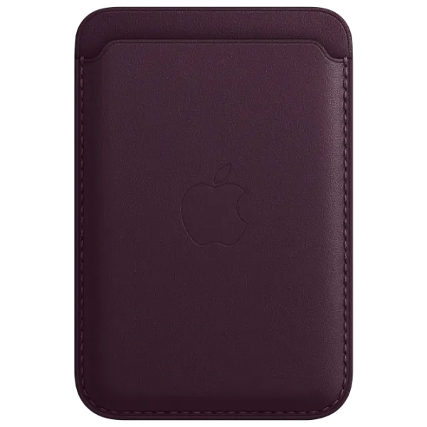 Husă Portmoneu Apple iPhone 12 - 14 All Apple/ MagSafe Back/ Piele/ Dark Cherry photo 1