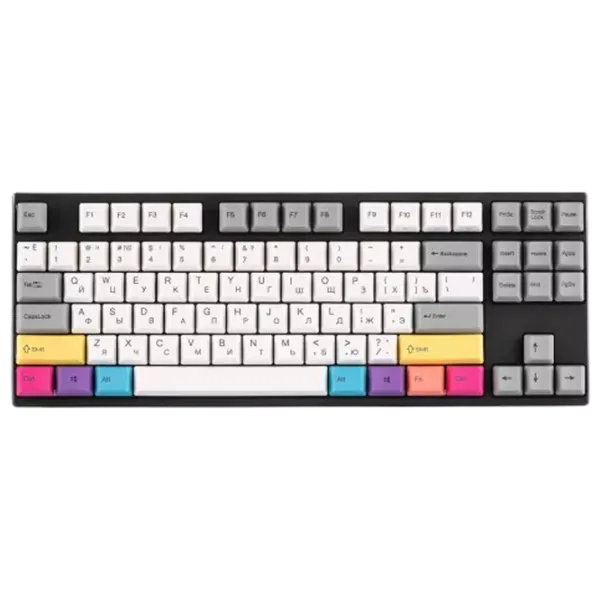 Tastatură Varmilo VEA87 CMYK Cherry MX Silent Red Cu fir/ Multicolor photo 1