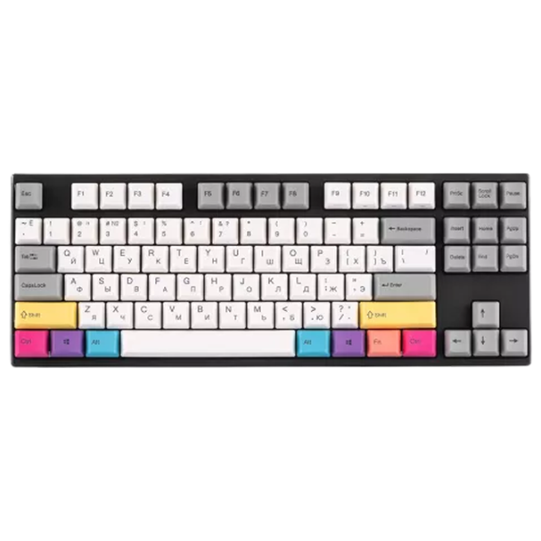 Tastatură Varmilo VEA87 CMYK Cherry MX Silent Red Cu fir/ Multicolor photo 1