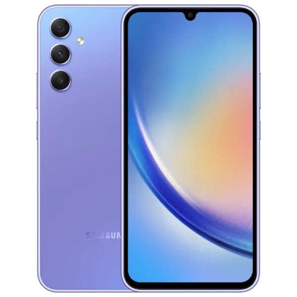 Samsung Galaxy A34 8 ГБ/ 256 ГБ/ Dual SIM/ Фиолетовый Светлый photo 1 Samsung Galaxy A34 8 ГБ/ 256 ГБ/ Dual SIM/ Фиолетовый Светлый photo 1