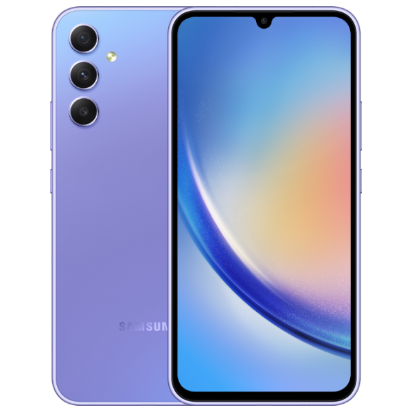 Samsung Galaxy A34 8 ГБ/ 256 ГБ/ Dual SIM/ Фиолетовый Светлый photo 1 Samsung Galaxy A34 8 ГБ/ 256 ГБ/ Dual SIM/ Фиолетовый Светлый photo 1