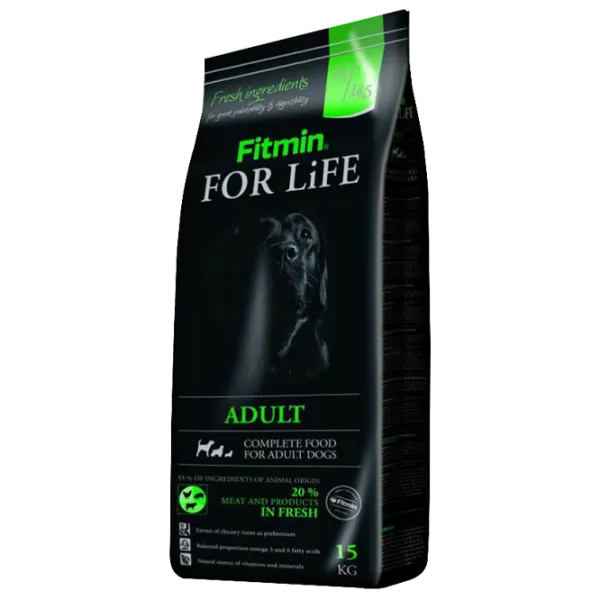Hrană pentru câini uscată Fitmin For Life Adult 15 kg/ Găină, porc, vită photo 1 Hrană pentru câini uscată Fitmin For Life Adult 15 kg/ Găină, porc, vită photo 1