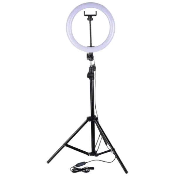 Trepied cu lampă Selfie Ring Light MJ33 304 mm Black photo 1
