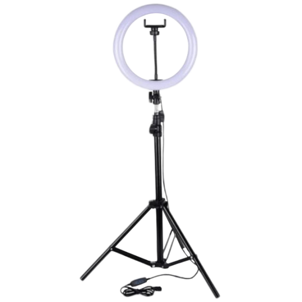 Trepied cu lampă Selfie Ring Light MJ33 304 mm Black photo 1