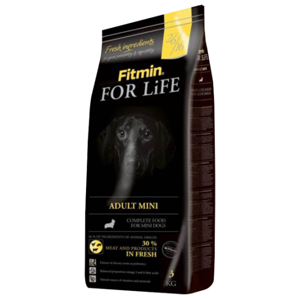 Hrană pentru câini uscată Fitmin For Life Adult Mini 3 kg/ Găină, porc, vită photo 1 Hrană pentru câini uscată Fitmin For Life Adult Mini 3 kg/ Găină, porc, vită photo 1