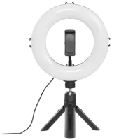 Штатив с круглой лампой Hama SpotLight Smart 80 II (4657) 203 мм Черный