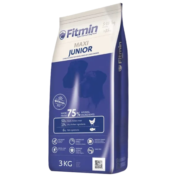 Hrană pentru câini uscată Fitmin Maxi 3 kg/ Găină photo 1 Hrană pentru câini uscată Fitmin Maxi 3 kg/ Găină photo 1