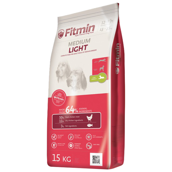 Hrană pentru câini uscată Fitmin Medium sedentar 15 kg/ Găină photo 1 Hrană pentru câini uscată Fitmin Medium sedentar 15 kg/ Găină photo 1