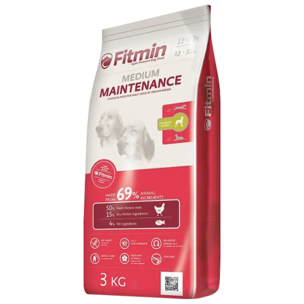 Корм для собак сухой Fitmin Medium Обслуживание 3 кг/ Курица photo 1 Корм для собак сухой Fitmin Medium Обслуживание 3 кг/ Курица photo 1