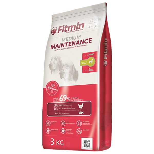 Корм для собак сухой Fitmin Medium Обслуживание 3 кг/ Курица photo 1 Корм для собак сухой Fitmin Medium Обслуживание 3 кг/ Курица photo 1