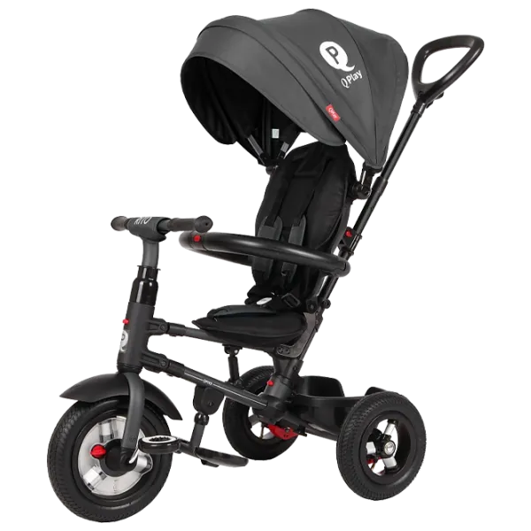 Трицикл Qplay Rito Rubber 20 кг/ Черный photo 1
