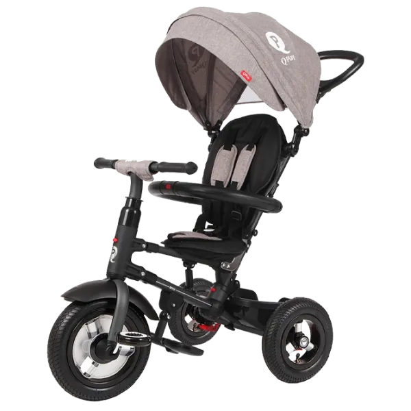 Triciclu Qplay Rito Rubber 20 kg/ Gray photo 1